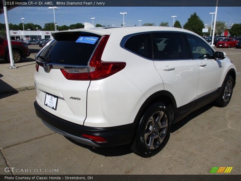 White Diamond Pearl / Ivory 2018 Honda CR-V EX AWD