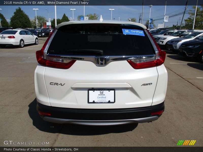 White Diamond Pearl / Ivory 2018 Honda CR-V EX AWD