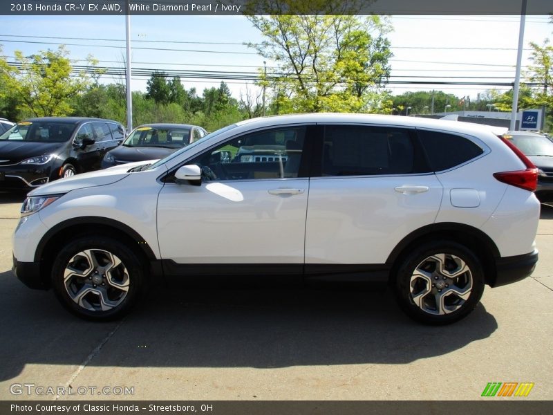 White Diamond Pearl / Ivory 2018 Honda CR-V EX AWD