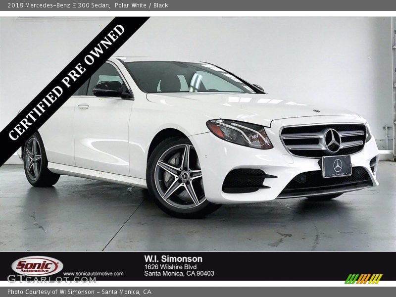 Polar White / Black 2018 Mercedes-Benz E 300 Sedan