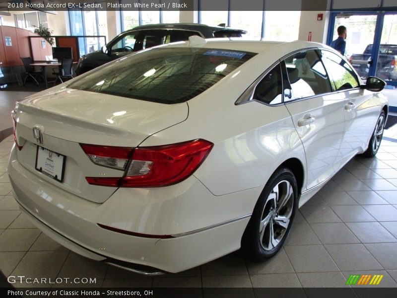 Platinum White Pearl / Black 2018 Honda Accord EX-L Sedan