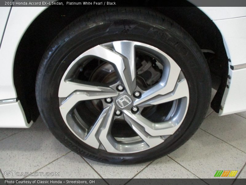 Platinum White Pearl / Black 2018 Honda Accord EX-L Sedan