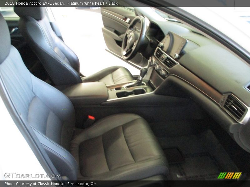 Platinum White Pearl / Black 2018 Honda Accord EX-L Sedan