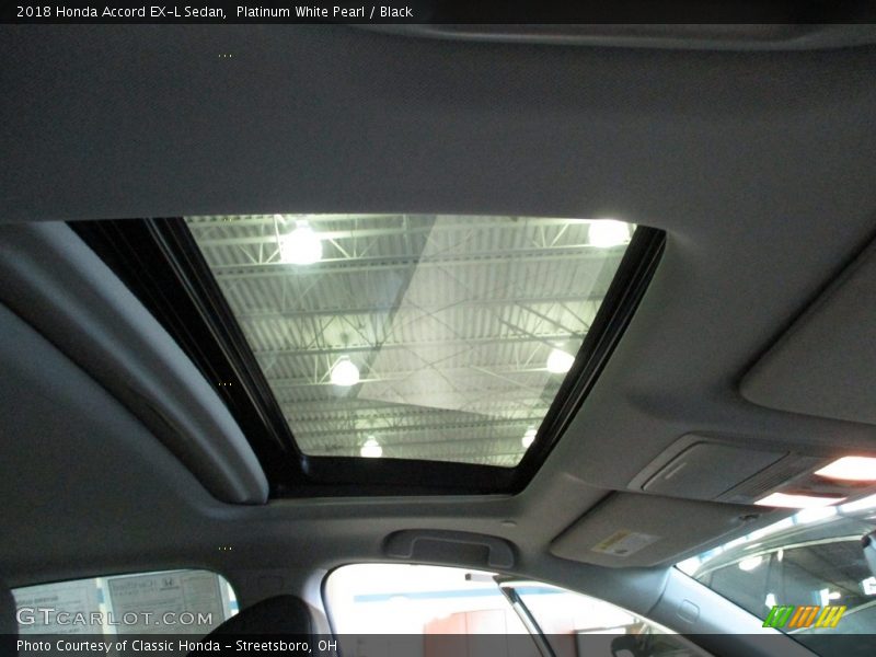 Platinum White Pearl / Black 2018 Honda Accord EX-L Sedan