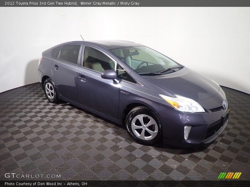 Winter Gray Metallic / Misty Gray 2012 Toyota Prius 3rd Gen Two Hybrid