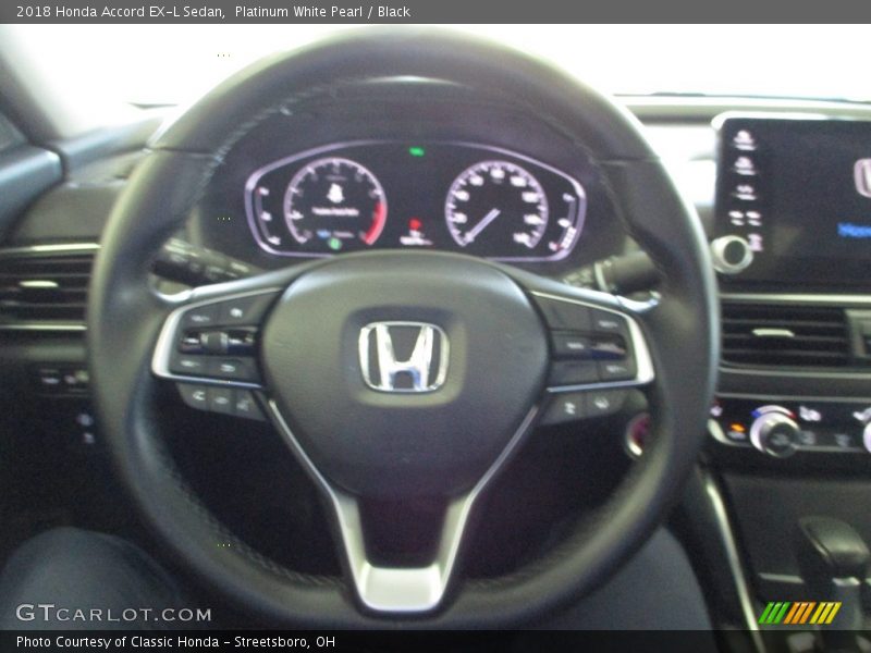 Platinum White Pearl / Black 2018 Honda Accord EX-L Sedan