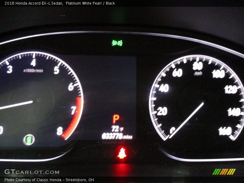 Platinum White Pearl / Black 2018 Honda Accord EX-L Sedan