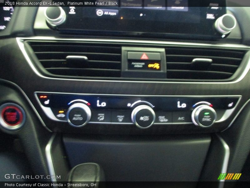Platinum White Pearl / Black 2018 Honda Accord EX-L Sedan