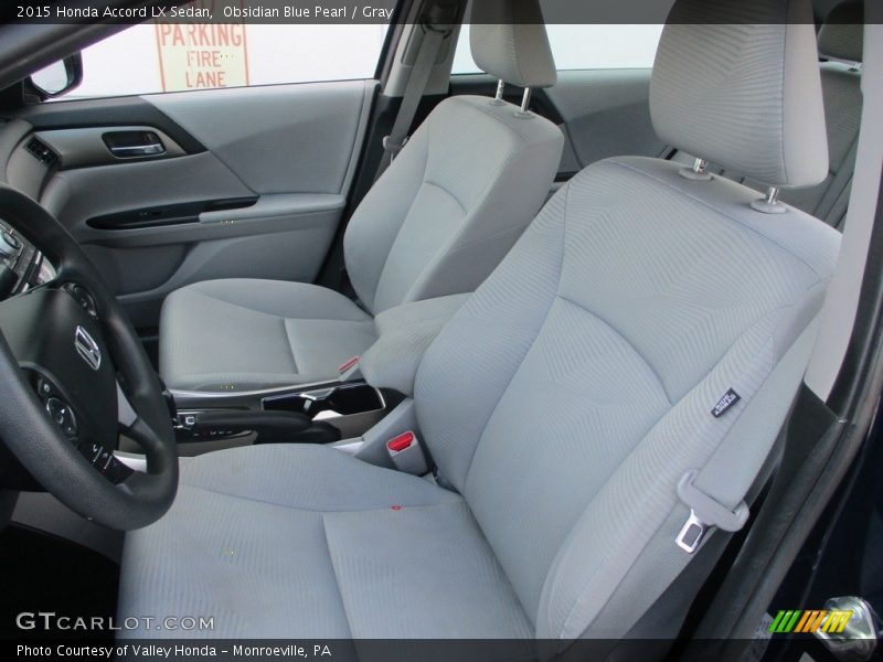 Obsidian Blue Pearl / Gray 2015 Honda Accord LX Sedan