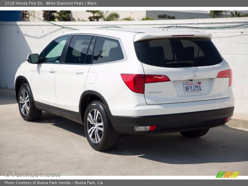 White Diamond Pearl / Black 2018 Honda Pilot EX