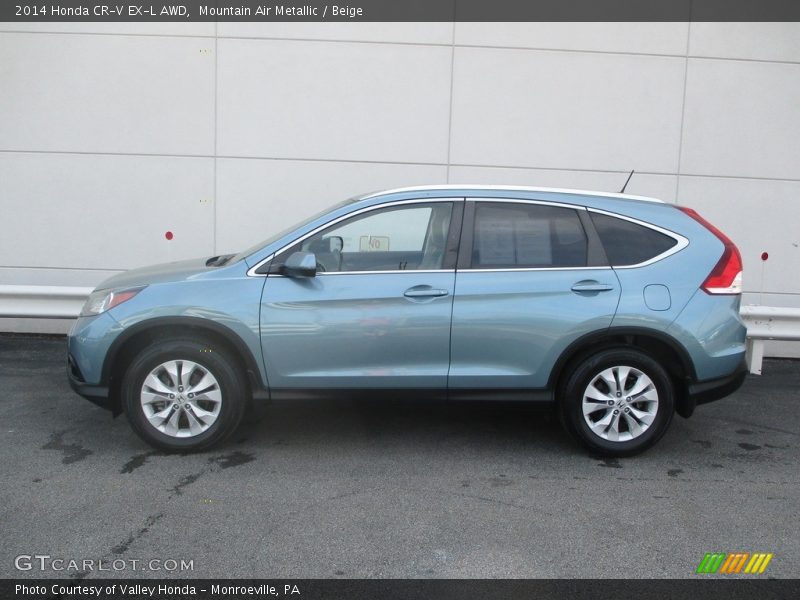Mountain Air Metallic / Beige 2014 Honda CR-V EX-L AWD
