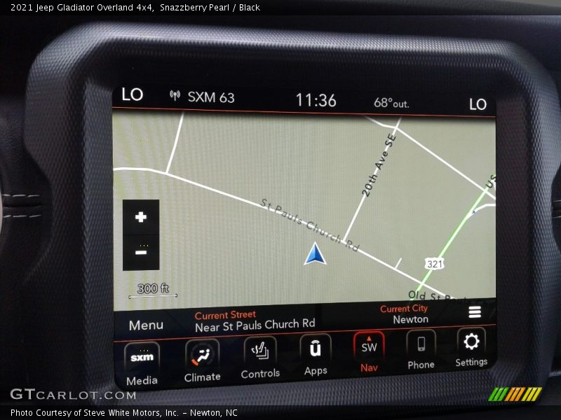 Navigation of 2021 Gladiator Overland 4x4