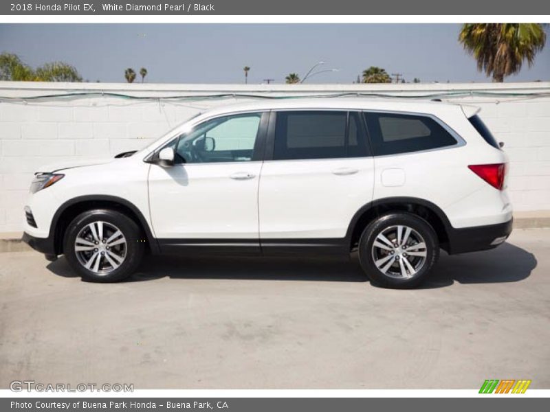 White Diamond Pearl / Black 2018 Honda Pilot EX