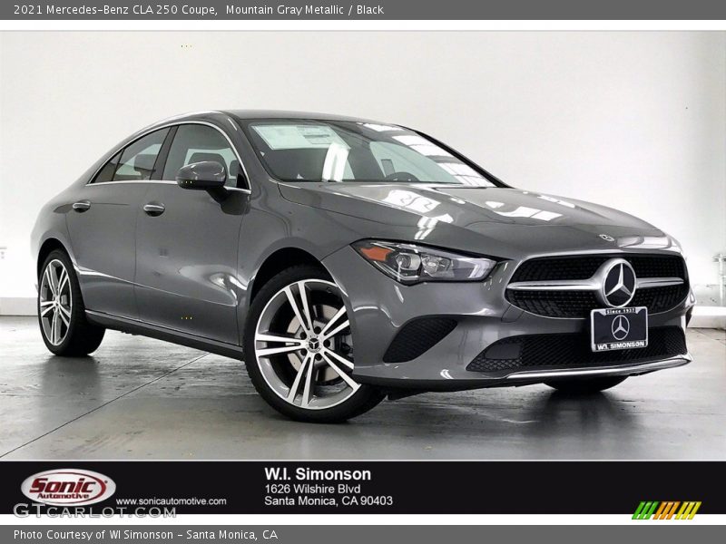 Mountain Gray Metallic / Black 2021 Mercedes-Benz CLA 250 Coupe