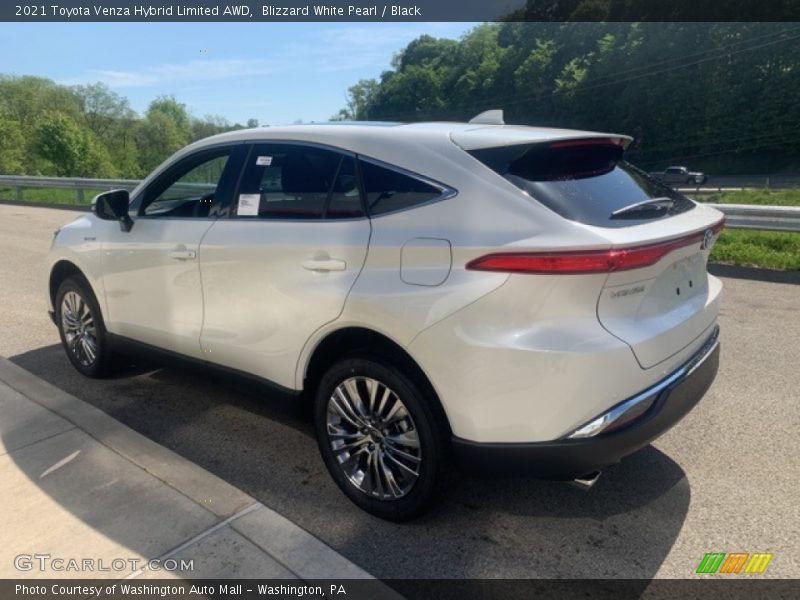 Blizzard White Pearl / Black 2021 Toyota Venza Hybrid Limited AWD