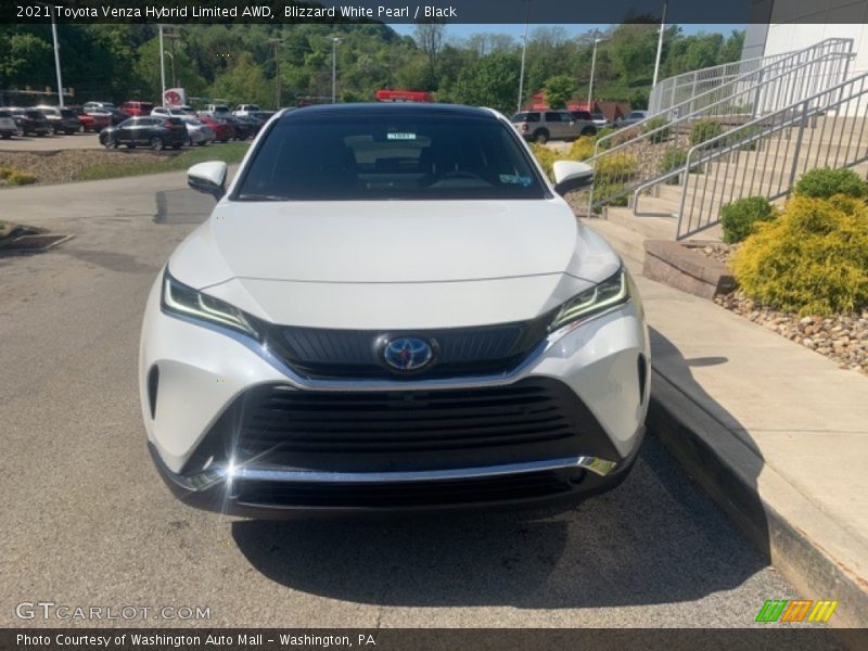 Blizzard White Pearl / Black 2021 Toyota Venza Hybrid Limited AWD