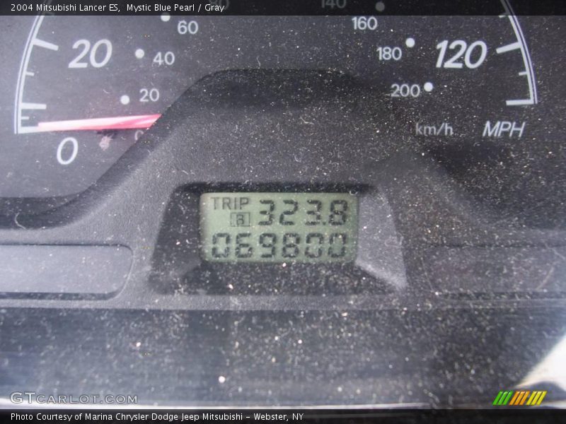 Mystic Blue Pearl / Gray 2004 Mitsubishi Lancer ES