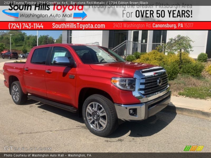 Barcelona Red Metallic / 1794 Edition Brown/Black 2021 Toyota Tundra 1794 CrewMax 4x4