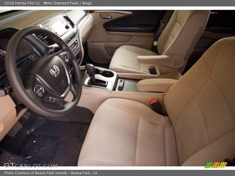 White Diamond Pearl / Beige 2018 Honda Pilot LX
