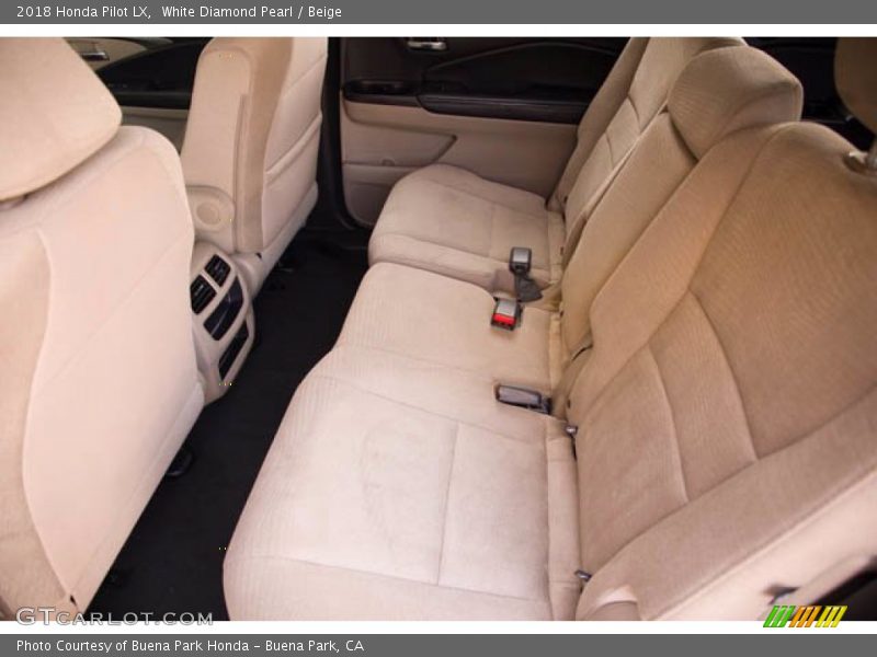 White Diamond Pearl / Beige 2018 Honda Pilot LX