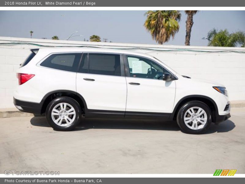 White Diamond Pearl / Beige 2018 Honda Pilot LX