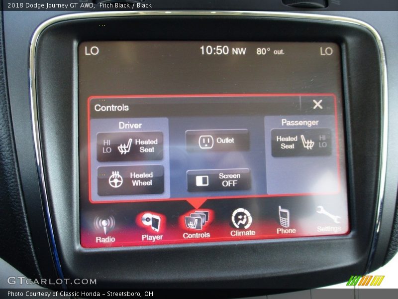 Controls of 2018 Journey GT AWD