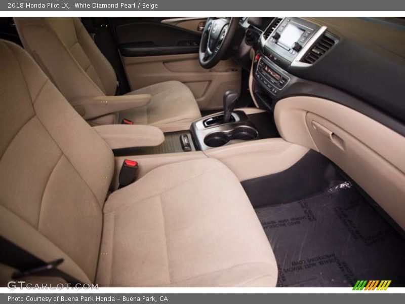 White Diamond Pearl / Beige 2018 Honda Pilot LX
