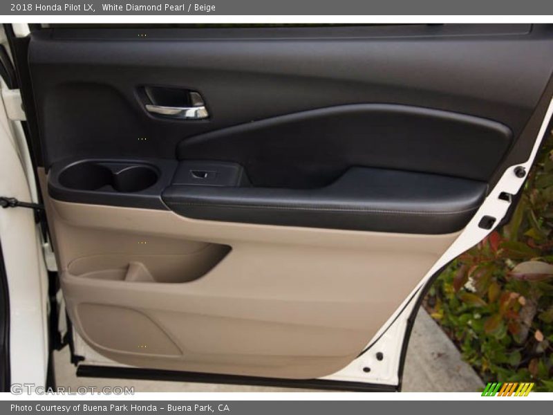 White Diamond Pearl / Beige 2018 Honda Pilot LX