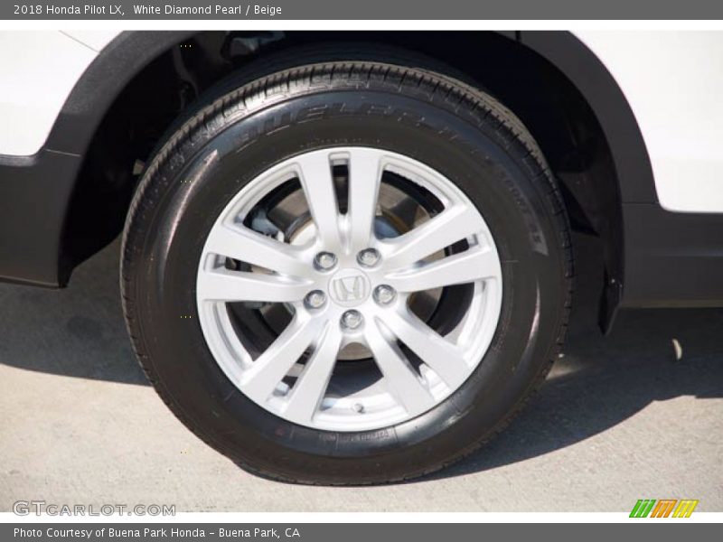 White Diamond Pearl / Beige 2018 Honda Pilot LX