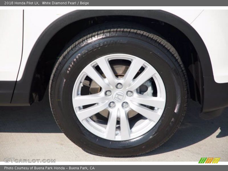 White Diamond Pearl / Beige 2018 Honda Pilot LX