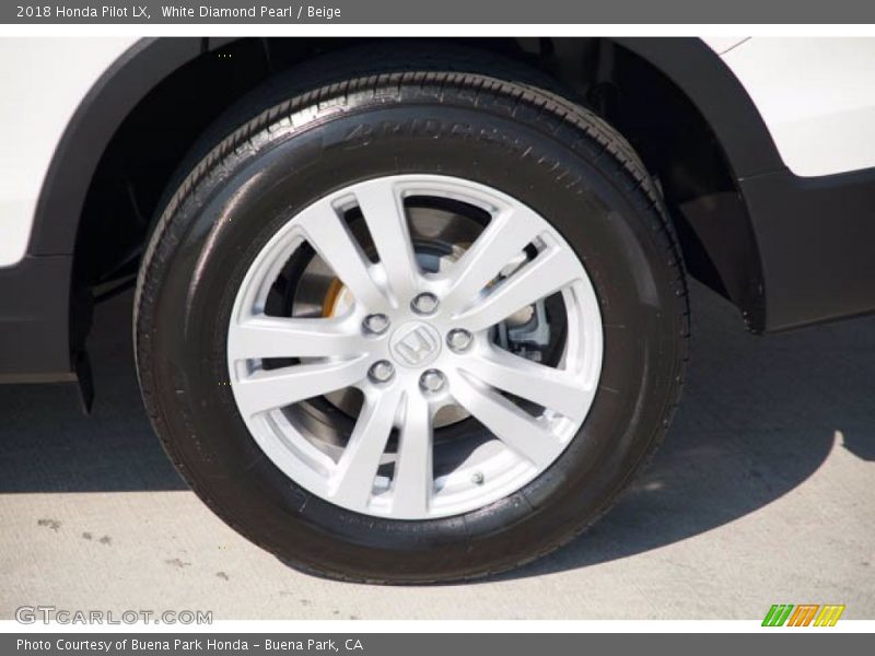 White Diamond Pearl / Beige 2018 Honda Pilot LX