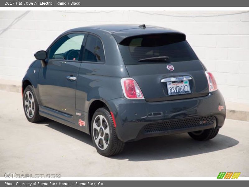 Rhino / Black 2017 Fiat 500e All Electric