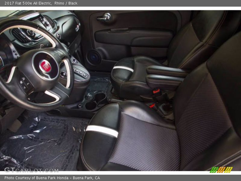  2017 500e All Electric Black Interior