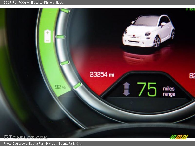 Rhino / Black 2017 Fiat 500e All Electric