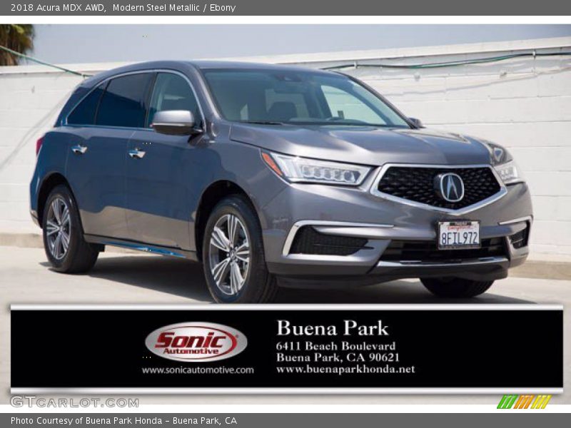 Modern Steel Metallic / Ebony 2018 Acura MDX AWD