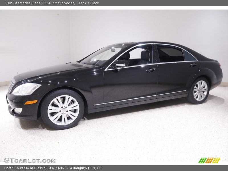 Black / Black 2009 Mercedes-Benz S 550 4Matic Sedan