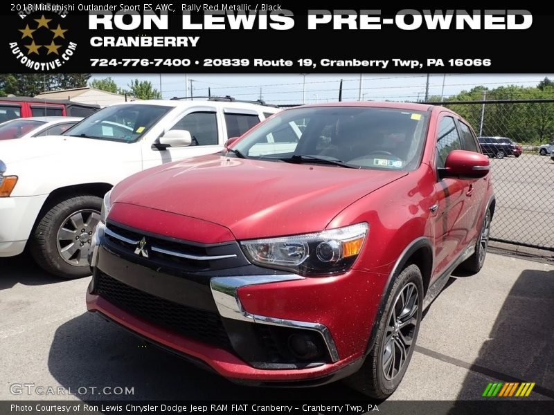 Rally Red Metallic / Black 2018 Mitsubishi Outlander Sport ES AWC