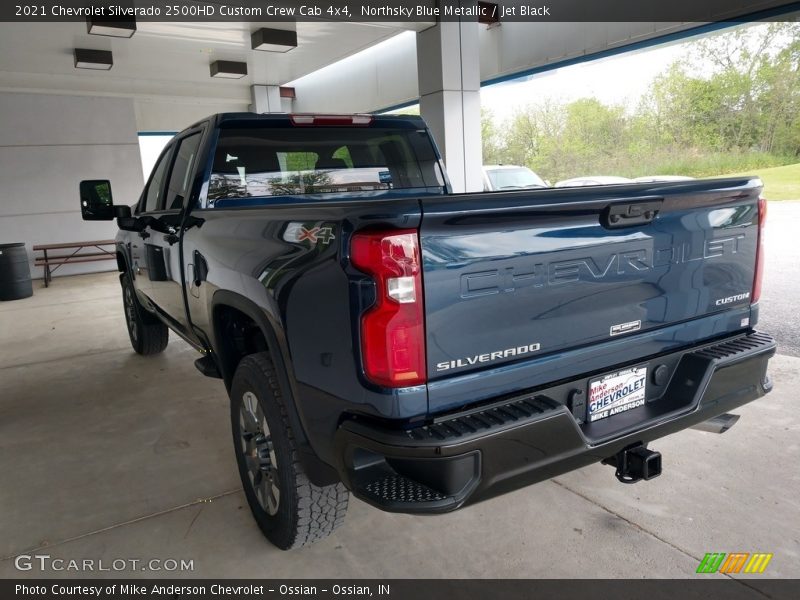 Northsky Blue Metallic / Jet Black 2021 Chevrolet Silverado 2500HD Custom Crew Cab 4x4