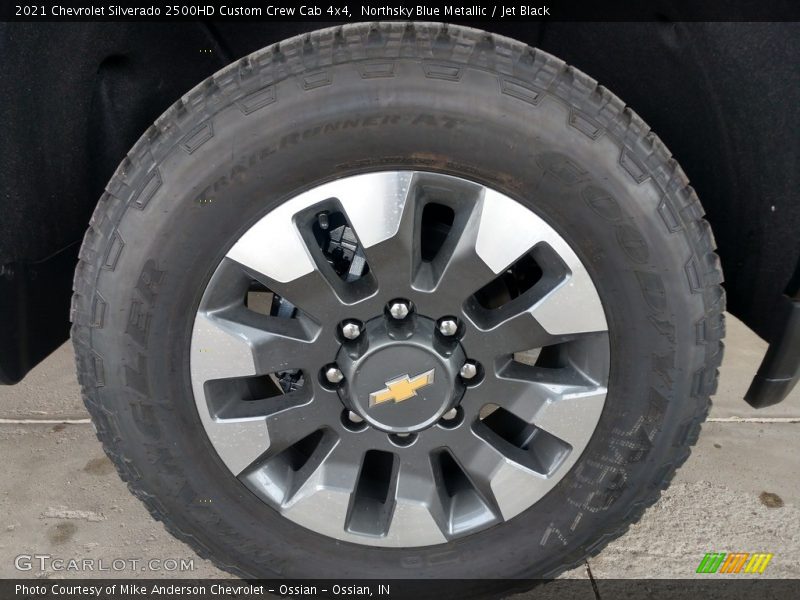 Northsky Blue Metallic / Jet Black 2021 Chevrolet Silverado 2500HD Custom Crew Cab 4x4