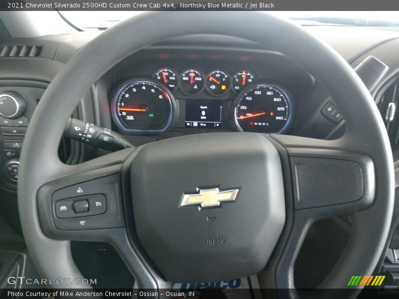 Northsky Blue Metallic / Jet Black 2021 Chevrolet Silverado 2500HD Custom Crew Cab 4x4