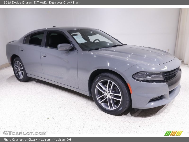 Destroyer Gray / Black 2019 Dodge Charger SXT AWD