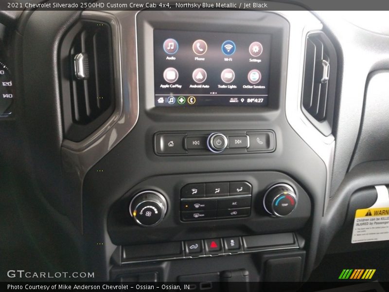 Northsky Blue Metallic / Jet Black 2021 Chevrolet Silverado 2500HD Custom Crew Cab 4x4