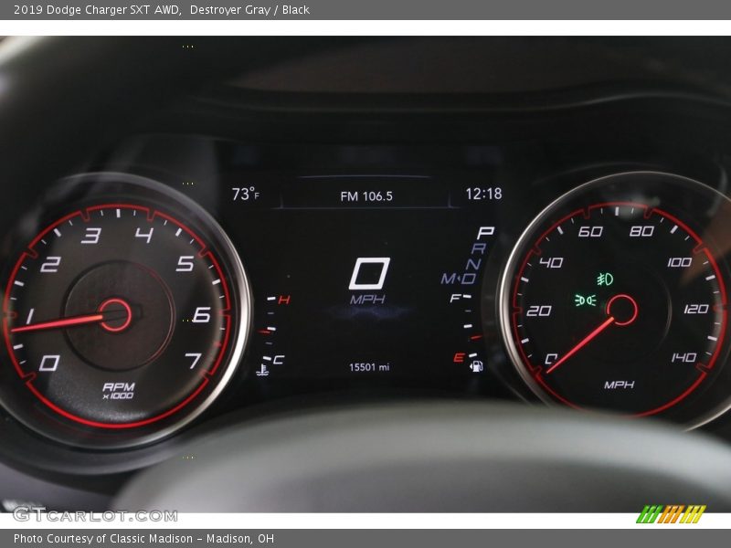 Destroyer Gray / Black 2019 Dodge Charger SXT AWD