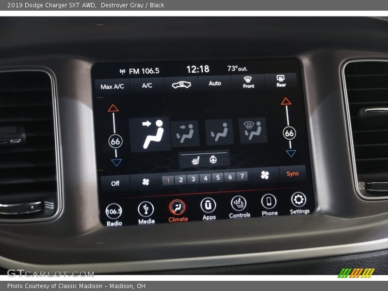 Destroyer Gray / Black 2019 Dodge Charger SXT AWD
