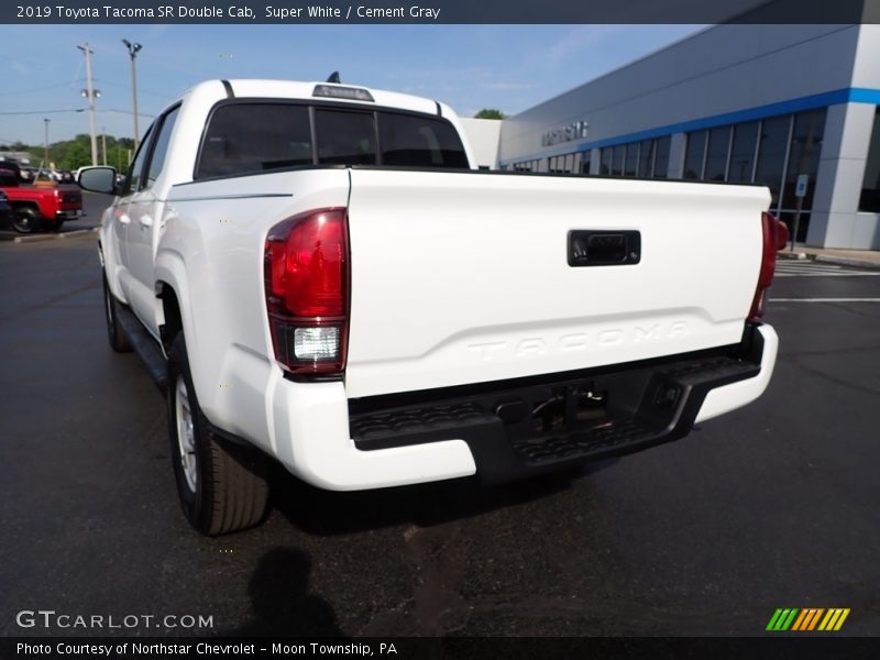 Super White / Cement Gray 2019 Toyota Tacoma SR Double Cab