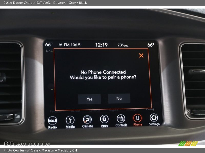 Destroyer Gray / Black 2019 Dodge Charger SXT AWD