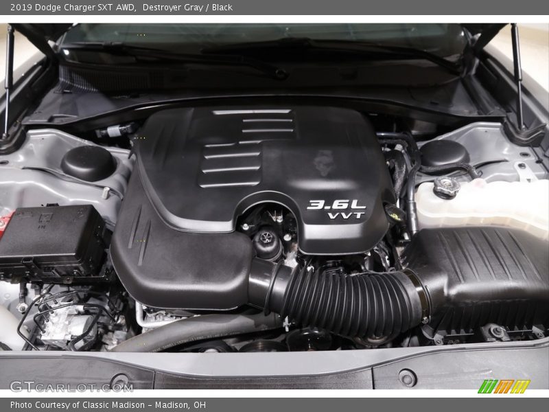Destroyer Gray / Black 2019 Dodge Charger SXT AWD