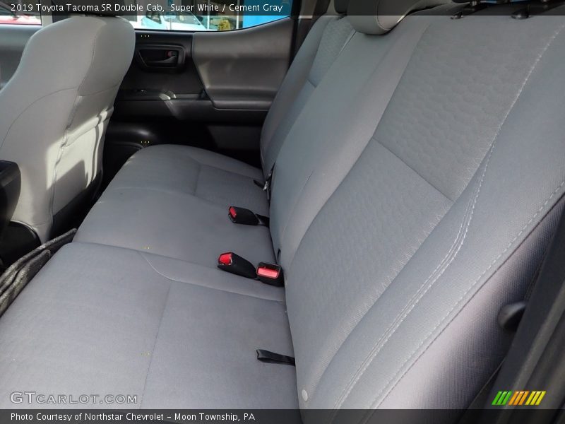 Super White / Cement Gray 2019 Toyota Tacoma SR Double Cab