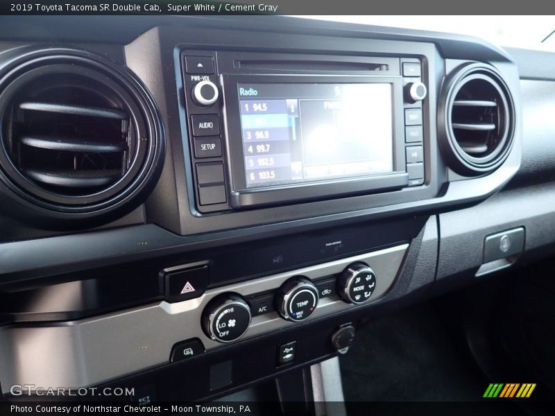 Super White / Cement Gray 2019 Toyota Tacoma SR Double Cab