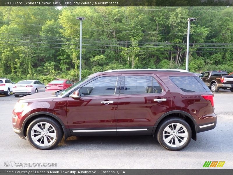 Burgundy Velvet / Medium Stone 2018 Ford Explorer Limited 4WD